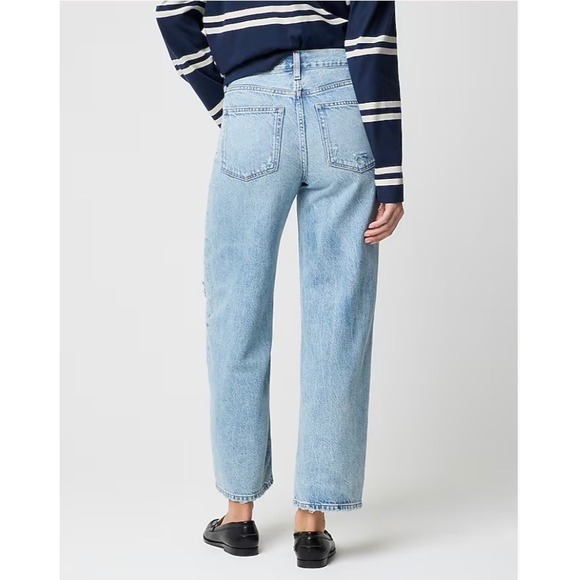 J.Crew 90s Vintage Baggy Jeans Light Wash Distressed Denim Womens Size 30 - Picture 13 of 13